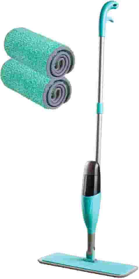 Mop Spray 3 em 1 com Reservatório 400ml Kit Com 2 Refil Microfibra Esfregão Rodo Mágico para Limpeza Completa – Lava, Enxágua e Seca Piso e Azulejo