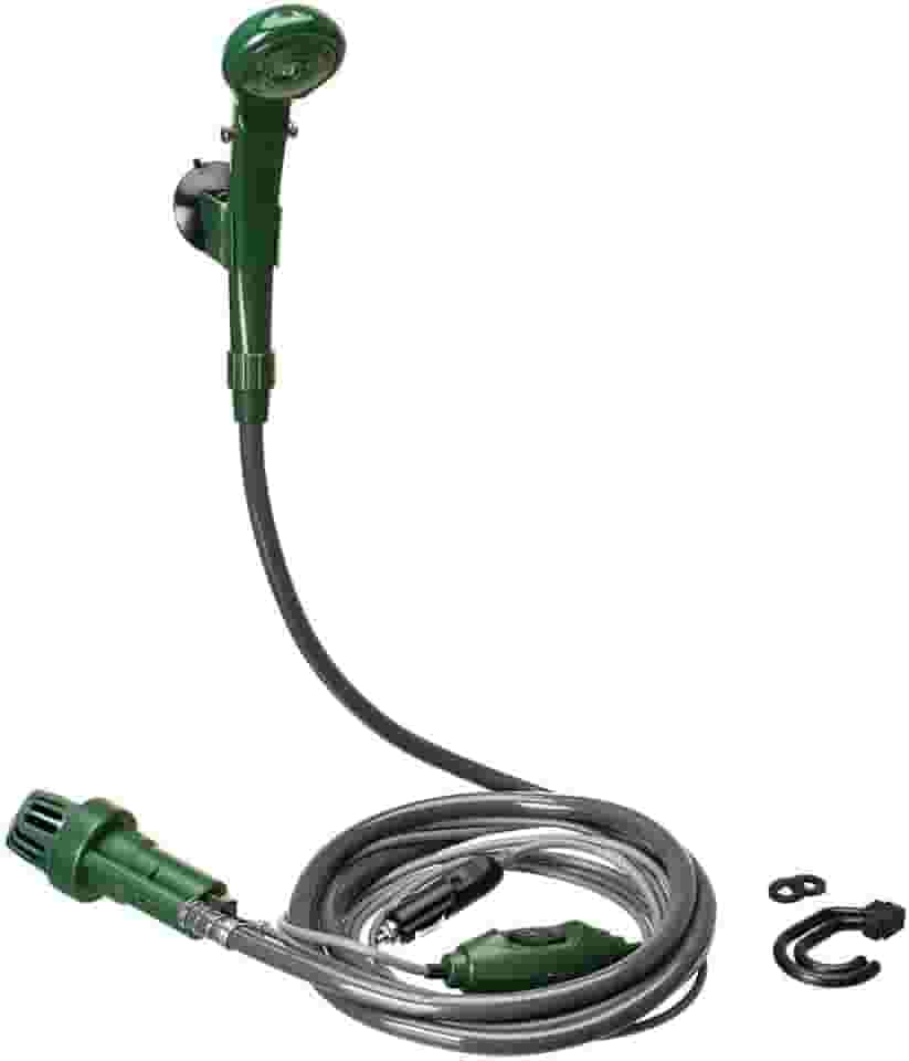 Guepardo, Chuveiro Portátil Camping Shower 12V, Prático e Leve, Plástico ABS, Versátil para Acampamentos e Viagens, Verde