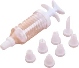 Seringa Pistola Caneta para Decorar Confeitar Bolos com 8 Bicos