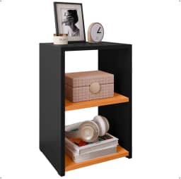 Mesa De Cabeceira Mudo Basic New Bide Quarto Cama Nicho (Preto Nature)