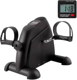 Mini Bicicleta Ergométrica Portátil para Fisioterapia – Exercitador de Pernas e Braços com Ajuste de Intensidade e Tela LCD – Compacta e Silenciosa