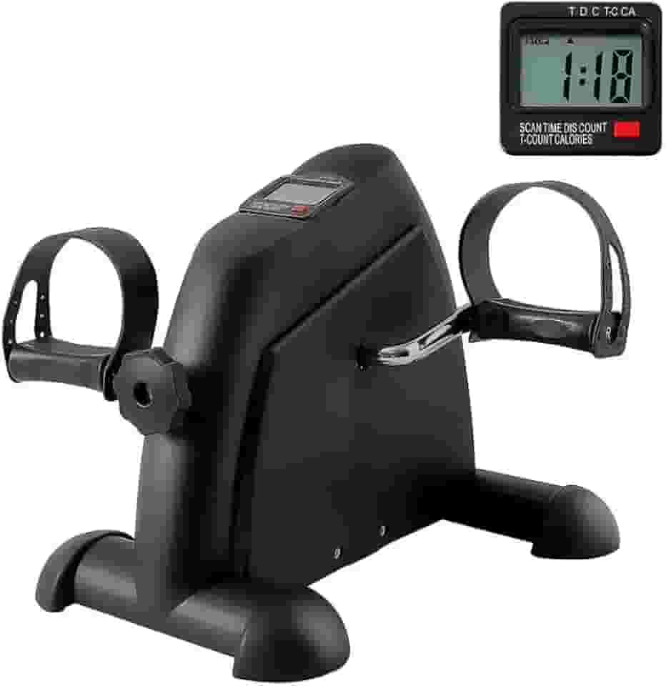 Mini Bicicleta Ergométrica Portátil para Fisioterapia – Exercitador de Pernas e Braços com Ajuste de Intensidade e Tela LCD – Compacta e Silenciosa