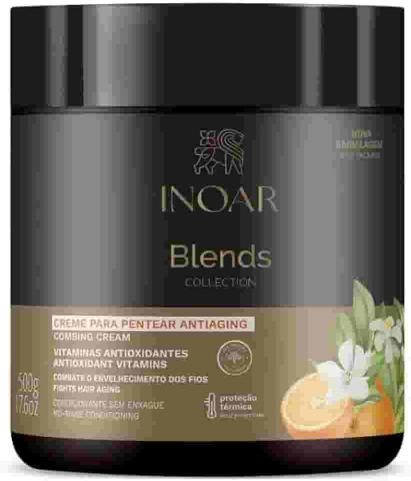 Inoar, Blends Creme para Pentear Hidratação e Brilho com Óleos de Coco, Abacate e Argan - 500g