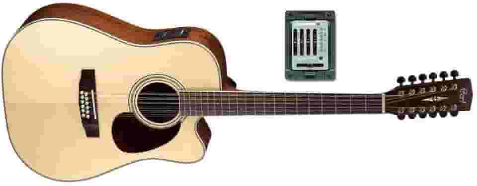 Cort Guitarra MR710F-12 em madeira natural semibrilhante (calibre de corda .012-.053)