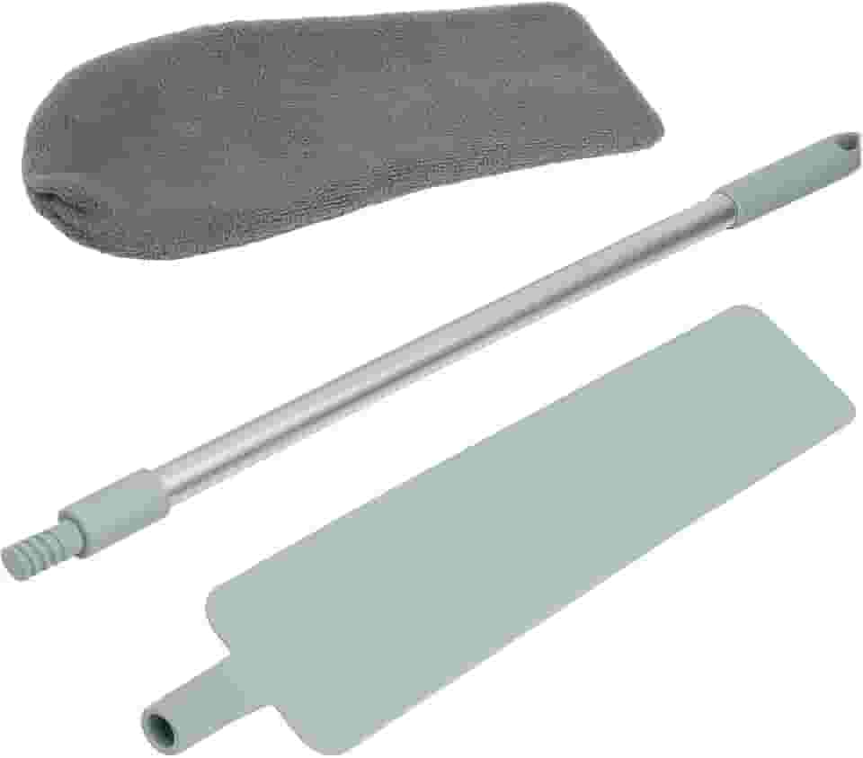 Espanador de Pó Extensível | Microfibra Lavável + Cabo Longo Alumínio – Limpeza Fácil em Tetos, Cantos e Superfícies Inacessíveis | Storeasy