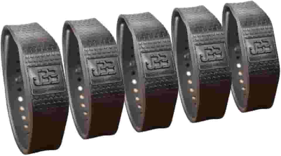 Kit 5 Pulseiras Magnéticas Infravermelho Quântica Regular Tira dores Equilibrio Anti-nauseas Preta