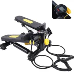 Mini Stepper com Alças Estabilizadoras, Monitor LCD e Regulagem de Carga – Simulador de Subida de Escadas para Pernas e Glúteos – Portátil e Silencioso
