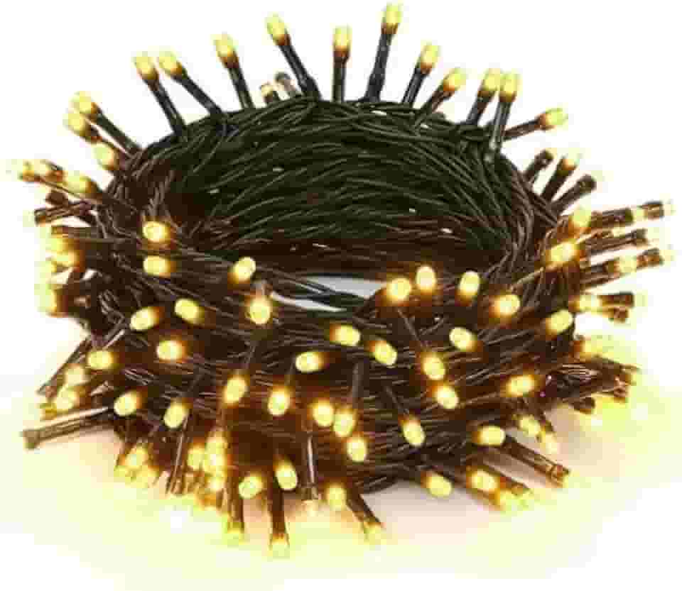 Cordão Pisca Pisca LED Branco Quente 10m – Linha Premium 110V, Luz Decorativa Econômica, Flexível e Durável