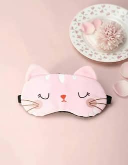 Mascara de Dormir 3D Tapa Olho Para Dormir Mascara De Olhos Coleção Gatinha e Sapinho Infantil e Adulto Venda Macia, Confortável E Fofa (Gatinha Rosa)