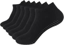 Meias de Pilates antiderrapantes para mulheres, meias aderentes ao tornozelo para ioga, barra, balé, exercícios descalços hospitalares, antiderrapantes