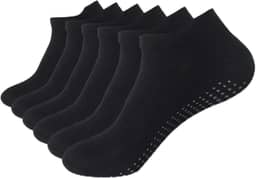 Meias de Pilates antiderrapantes para mulheres, meias aderentes ao tornozelo para ioga, barra, balé, exercícios descalços hospitalares, antiderrapantes