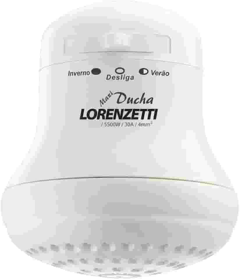 Lorenzetti Chuveiro Elétrico Branco Maxi Ducha, 5500W 110V