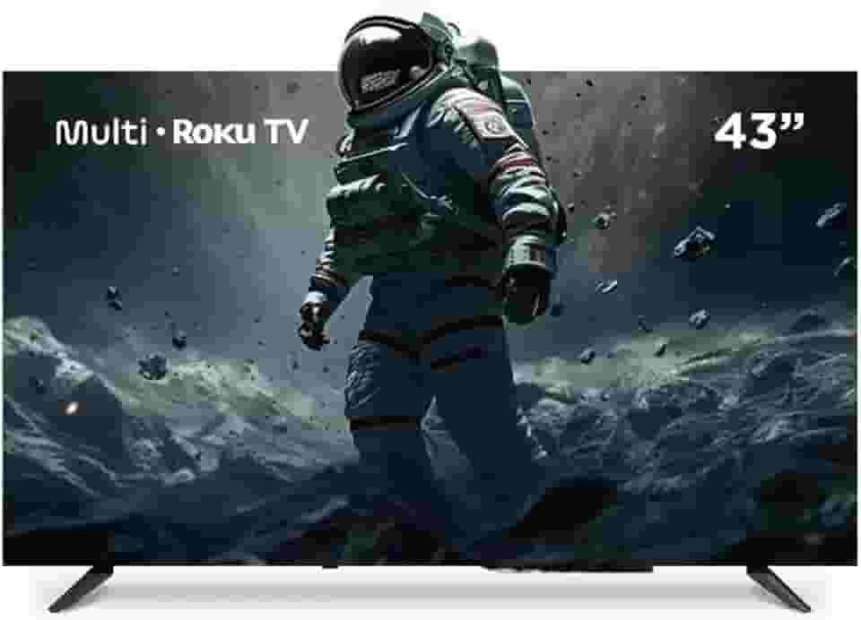 Multi Roku TV 43' Smart DLED Wi-fi 3 HDMI Compatível com Alexa e Google Home - TL056M