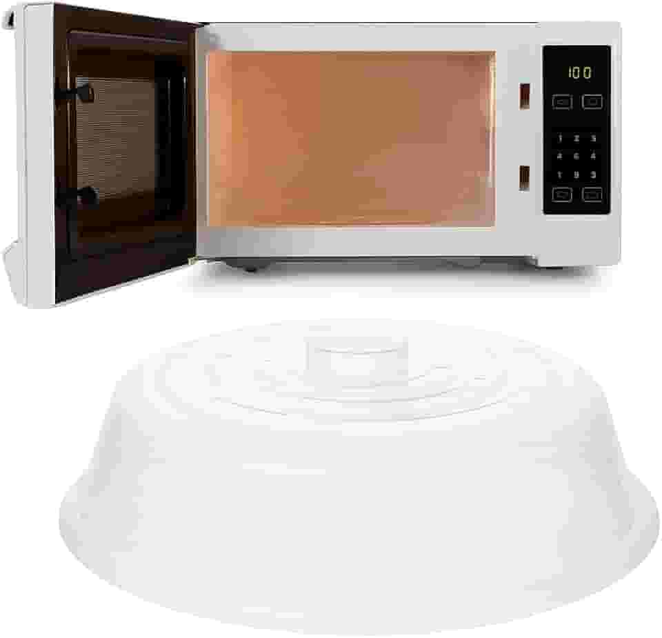 Tampa Alta para Microondas Plástico Livre de BPA com Respiros de Vapor, Tamanho Alta Lavável em Lava-Louças