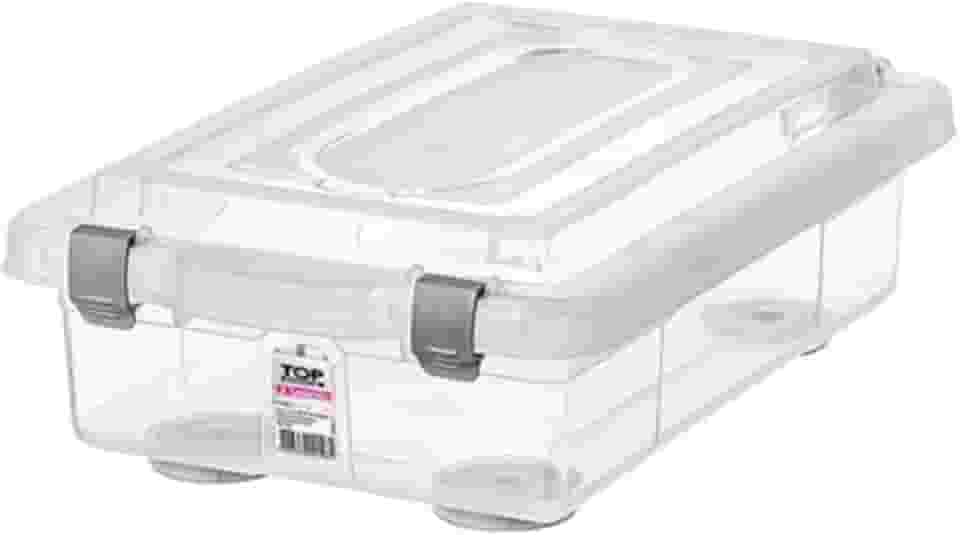 Sanremo - Caixa Organizadora Plástica de 2,3 Litros e Tampa com Travas, Linha Top Stock