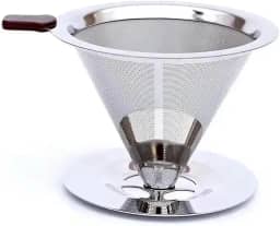 Filtro de Café 101 de INOX Reutilizável Sustentável Sem Papel Econômico Prático Filtro de Café por Gotejamento Fácil de Transportar Mantém o Sabor Natural do Café Fácil de Usar e Limpar Premium