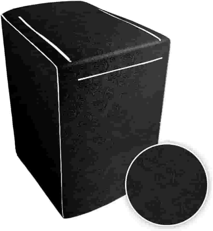 Capa Protetora para Máquina de Lavar, Courino, 6 a 17 kg, Todas as Marcas (Preto, G)