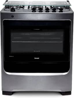 Fogão Consul 5 bocas cor Inox com botões removíveis - CFS5NAR BIVOLT