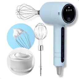 Batedeira Elétrica Portátil Recarregável USB com 2 Batedores e 3 Velocidades