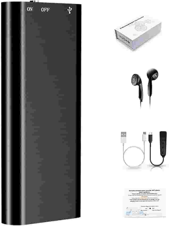 Genérico Mini Gravador Voz Som Digital Super Pequeno - Micro Embutido, 16GB, 96 Horas de Gravação, USB 2.0, 3 Em 1 Mp3 Player