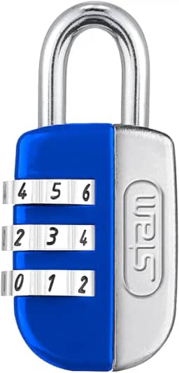 STAM CADEADO SEGR. 20 MM LIFE COLORS - AZUL - ENC.