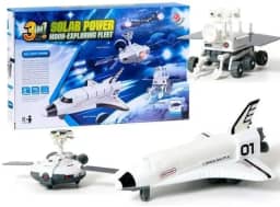 Kit Robótico Educacional 3 em 1, Estação Espacial com Energia Solar, Brinquedo de Montar