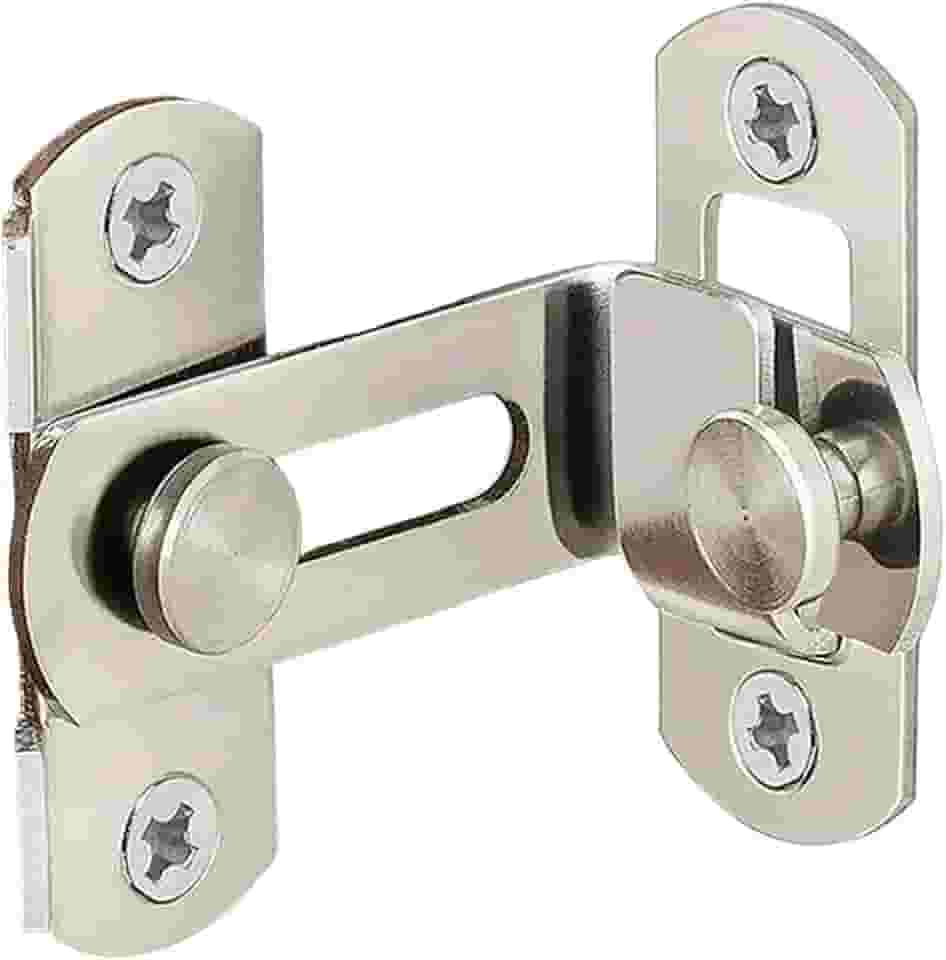 Youtek - Trinco Trava Porta Tranca Ferrolho Fecho Em Inox Super Resistente (Curvo)