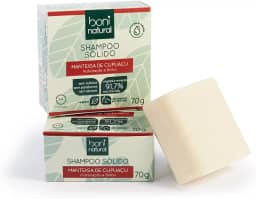 Shampoo Sólido Vegano Boni Natural com Manteiga de Cupuaçu para Hidratação e Brilho, Sem Silicones, Sem Sulfatos, Sem Parabenos, Boni Natural, Verde, BONI NATURAL