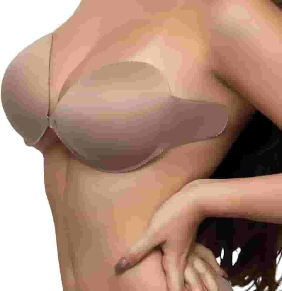 Sutiã Adesivo InvisionLov Plus com Abas Laterais Reutilizável do 44 ao 52 nas Cores Bege Preto Chocolate