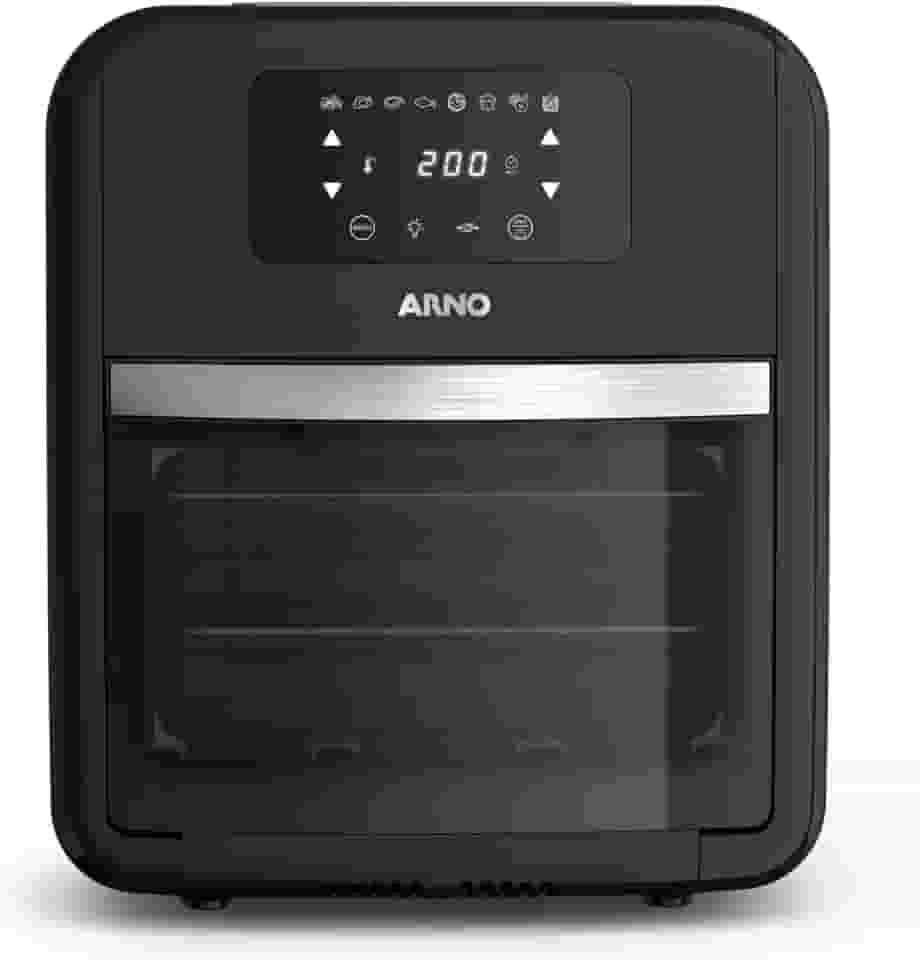 Fritadeira sem Óleo Airfryer Arno Oven & Grill Expert 11L UFE9, 1800W, Preta, Forno Inox Digital, 9 Funções, 110V
