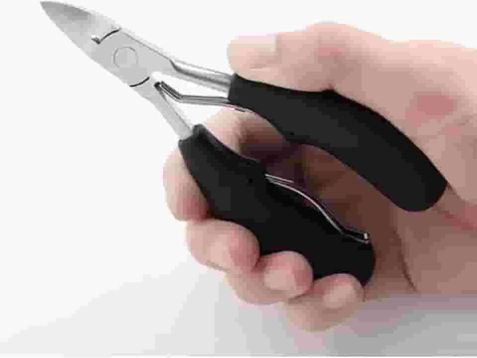 Alicate Cortador Desencravador De Unha grande cuticula Profissional manicure Aço Inox afiado ponta fina com mola corte curvo