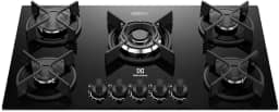 Electrolux Cooktop 5 Bocas a Gás Electrolux Mesa Vidro Experience ChamaPrecisa e Multi Chama (KE5GC) Bivolt