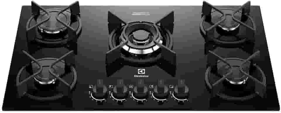 Electrolux Cooktop 5 Bocas a Gás Electrolux Mesa Vidro Experience ChamaPrecisa e Multi Chama (KE5GC) Bivolt