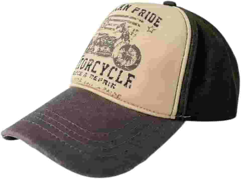 Boné LukeSports Motorcycle Vintage – Algodão, Ajustável e Confortável