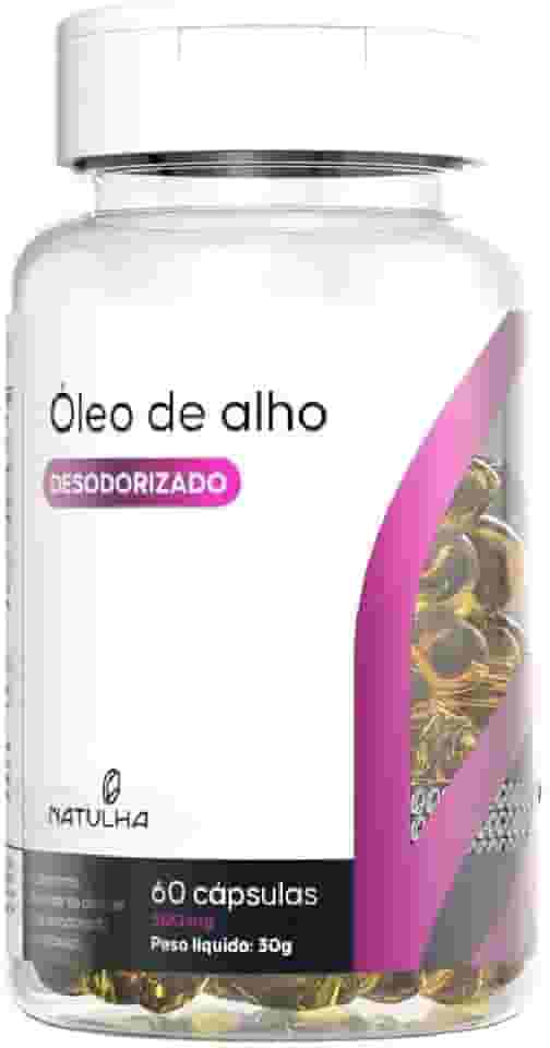 Óleo de Alho Desodorizado (Sem Cheiro) 500mg 60 cápsulas - Natulha