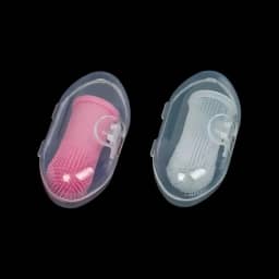 Escova de dente pet silicone bpa free livre maleável com estojo limpeza de dentes ultra macia 360°(2 UNS)