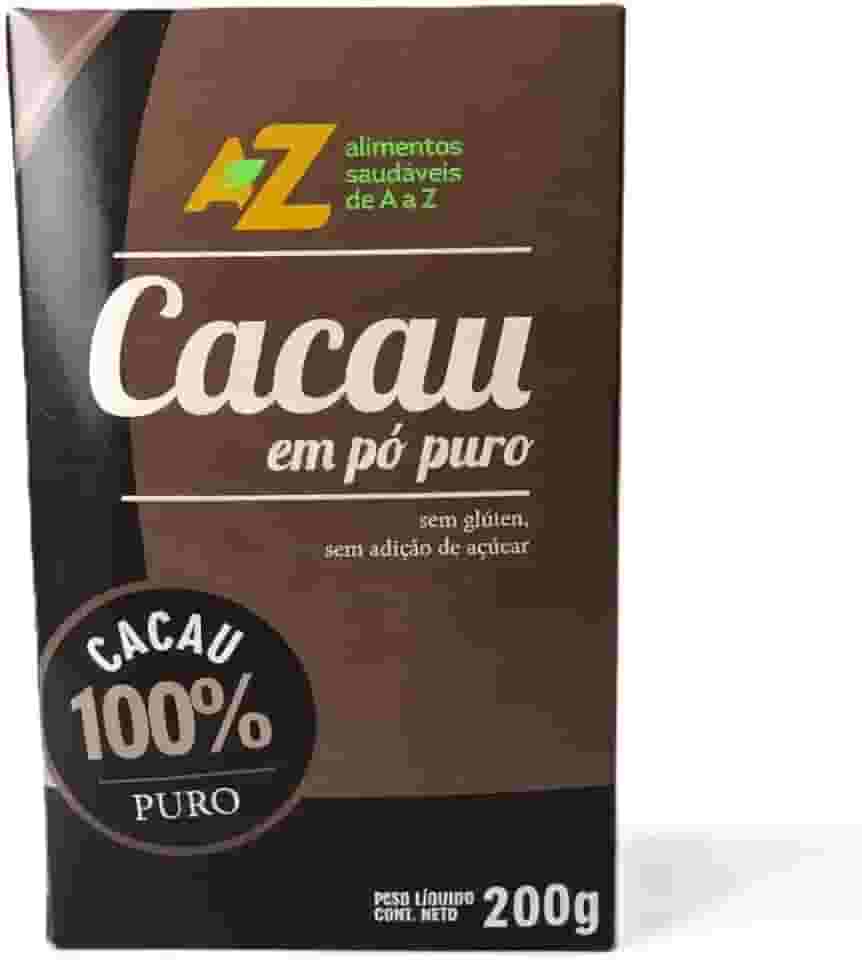 Cacau em Pó 100% Puro Sem Açúcar 200g – AZ Alimentos | Sem Glúten e Sem Lactose