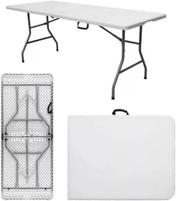 GardenLife | Picnic 180 Mesa Camping Dobravel Vira Maleta Portatil Camping Premium | 180CM