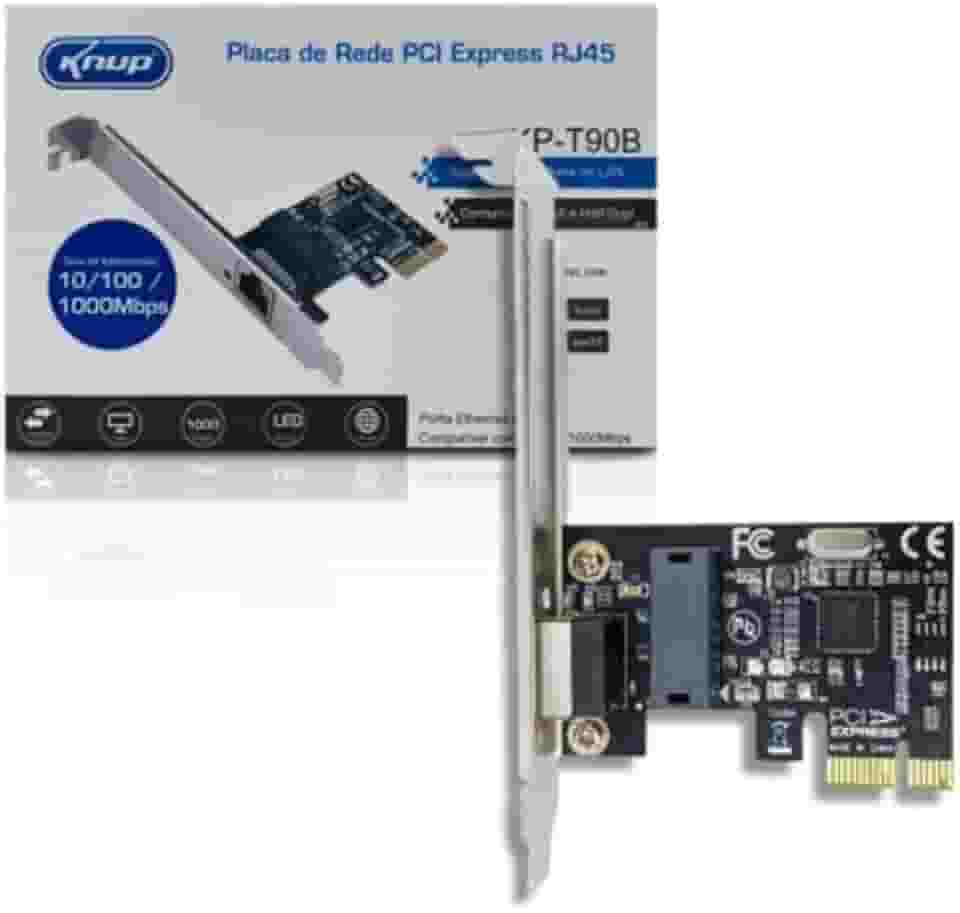 Placa De Rede Gigabit Lan Rj45 Pci Express 1000mbps Para Pc