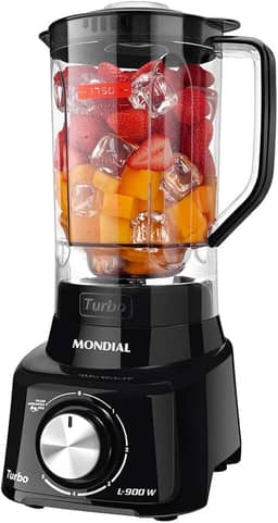 MONDIAL Liquidificador, Turbo L-900W, 110V, Preto, 2,7L - L-99-FB