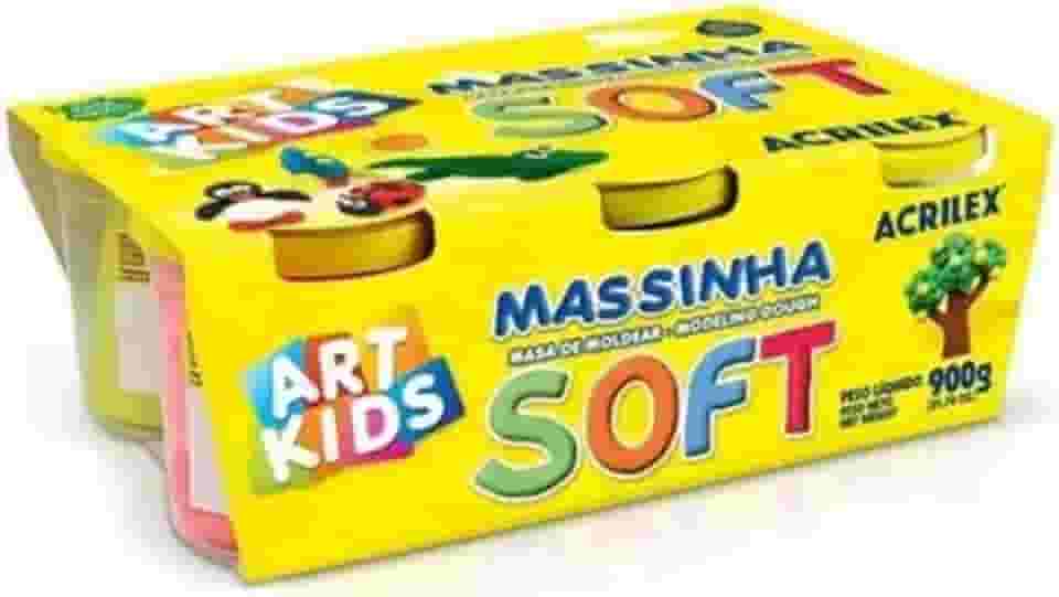 Massinha Modelar Soft com 6 Potes Acrilex