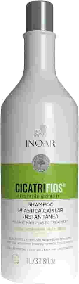 Inoar, Cicatrifios, Shampoo Reconstrutor, Hidratação Profunda e Redução de Volume, Pantenol, Creatina Vegetal e Rejucomplex®, Vegano – Para Cabelos Danificados ou Quebradiços, 1L