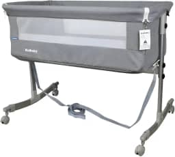 Berço Portátil Sleep 3 em 1 Moisés Co-bed Acopla na Cama - Cinza Kababy