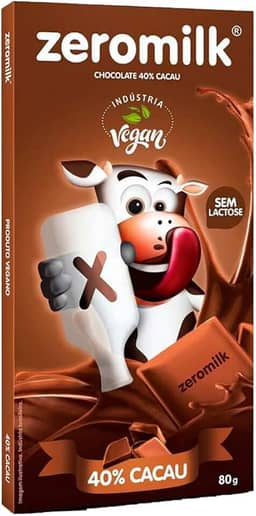 Chocolate sem Lactose 40% Cacau 80g- Zeromilk