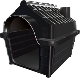 Casa de Cachorro grande e médio com proteção UV((N°5) 70X59X58,PRETO)