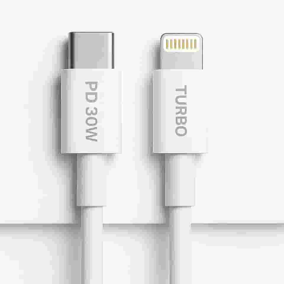 Cabo USB-C 2 Metros Turbo Super Resistente Compatível com iPhone 14/14 Pro/Max 13/13 Pro/12/12 Pro/Max/11/11 Pro/XS/Max/XR/X/8/8 Plus Carregamento Rápido qualidade premium