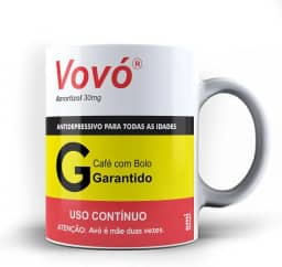 Caneca xicara Avó Remédio Vovó amor de vó 24 (Branca)