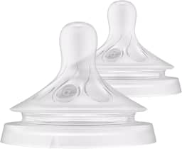Bicos Pétala 3.0 Philips Avent com válvula anticólicas, fluxo Para Líquido Espesso (fluxo 6), pacote com 2, SCY966/02