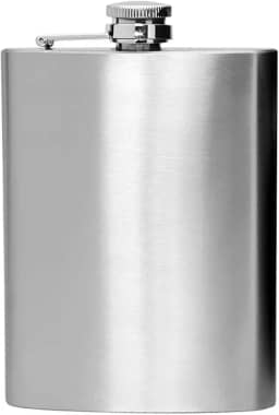 Cantil De Bolso Inox 230 ml Porta Bebidas Whisky Vodka com Trava Antivazamento 8 Onças