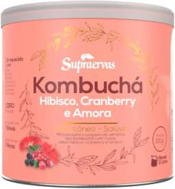 Kombuchá Hibiscus, Cranberry e Amora 200 g Supra Ervas